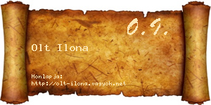 Olt Ilona névjegykártya